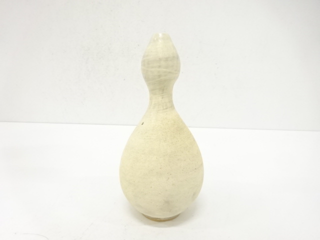  作家物　竹笹絵　徳利花入